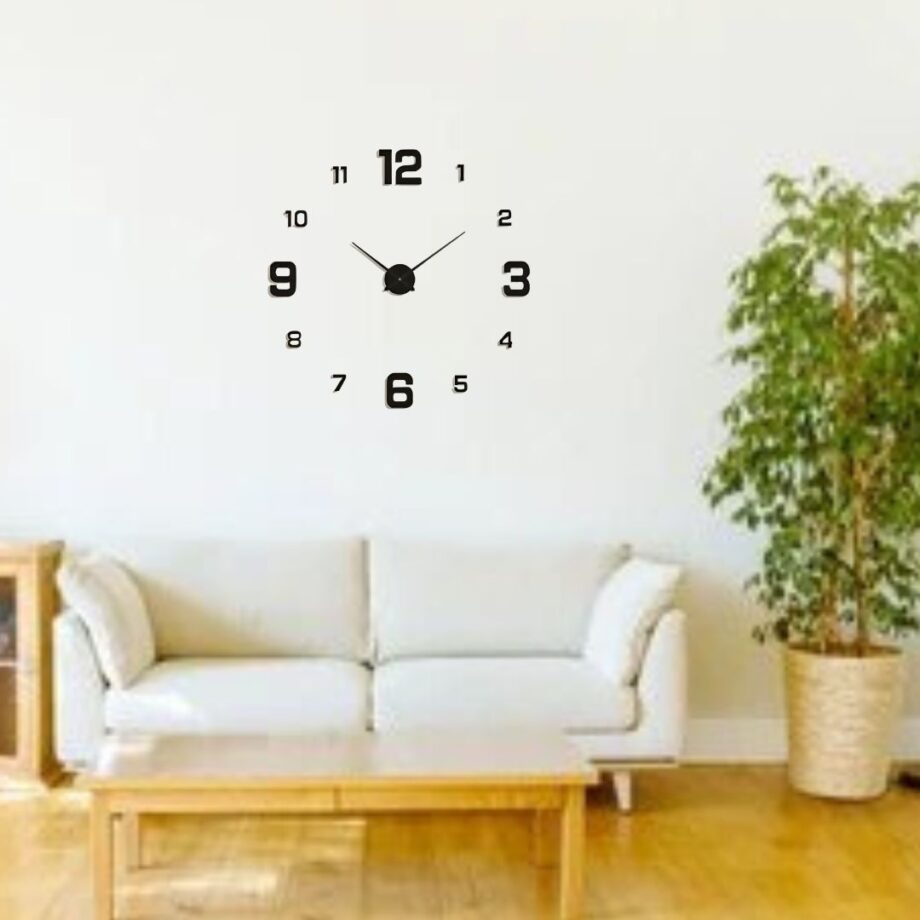 Frameless 3D Wall Clock For Home Decoration - Image 2