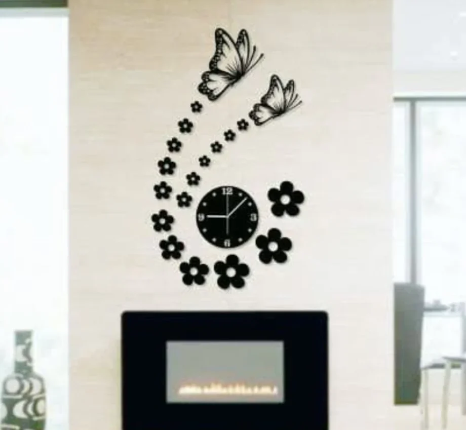 Butterfly Clock 3d