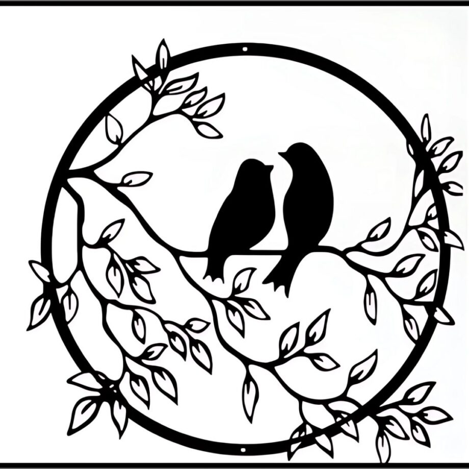 Double Sparrow Wall Decoration